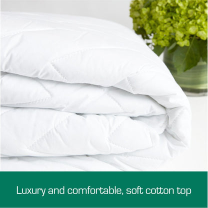 Australian Made Fully Fitted Cotton Quilted Mattress Protector Machine Washable (All Size) (Queen)