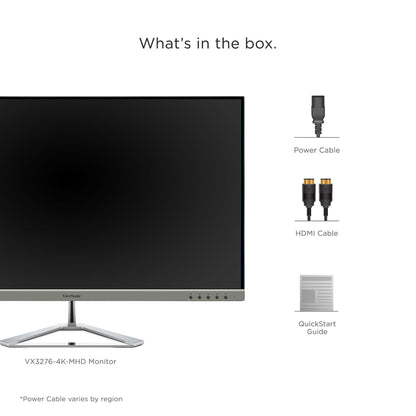 ViewSonic VX3276-MHD 32 Inch 1080p Widescreen IPS Monitor with Ultra-Thin Bezels, Screen Split Capability HDMI and DisplayPort