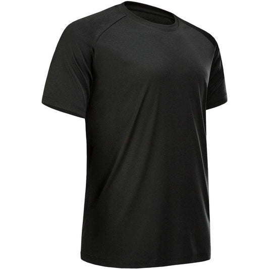 MCPORO Workout Shirts for Men Short Sleeve Quick Dry Athletic Gym Active T Shirt Moisture Wicking Black Large