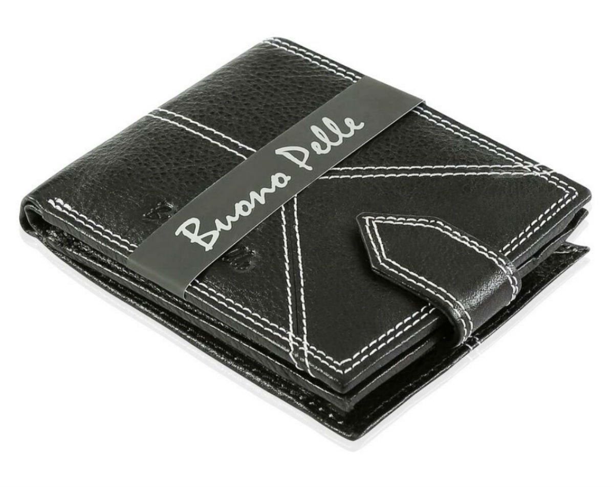 Wallets Mens Slim RFID Blocking Genuine Leather with Zip Coin Pocket, Banknote Compartments, Card Holders Pouch ID Window. Wallet for Men with Gift Box