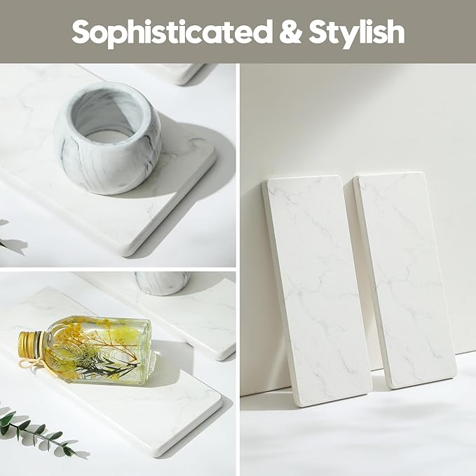 2PCS Water Absorbing Stone Drying Tray
