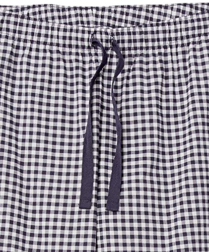 Amazon Essentials Women's Poplin Sleep Pant, Black Gingham, Large