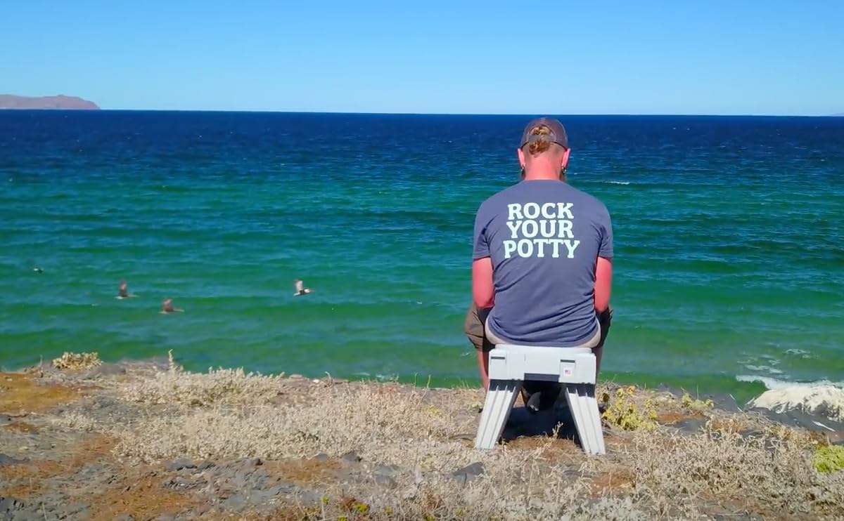 Cleanwaste GO Anywhere Portable Folding Toilet - Plus Bonus Original Wag Bag Kit