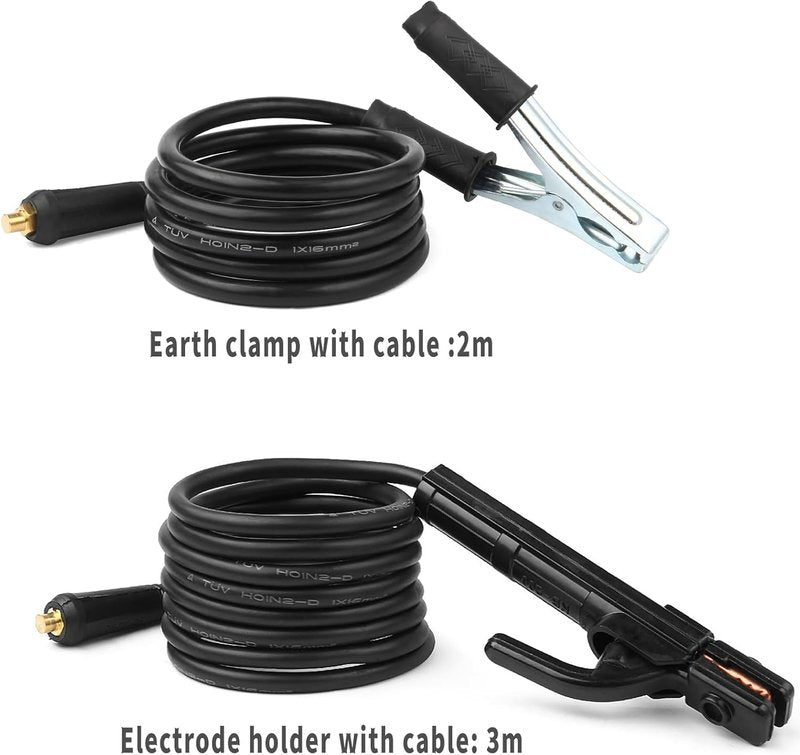 Welding Electrode Holder - Copper Plier MMA/ARC Ground Clamp | 3M & 2M Cable Accessories for 300A Welder
