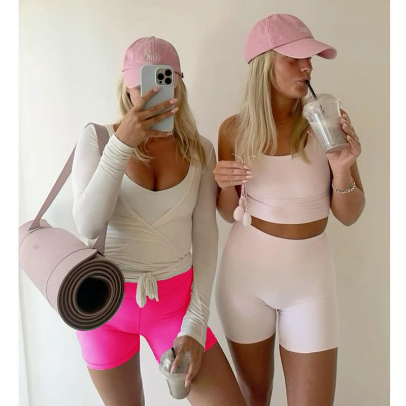 YIZAO High Waisted Biker Shorts for Women-5" Tummy Control Fitness Athletic Workout Running Yoga Gym Shorts White