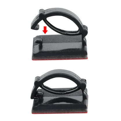 3M Cable Clips Self Adhesive Cord Organizer, Wire Holder Clamp Management Sticky for Desk Car Dash Cam Tables Wall, Black 30pcs