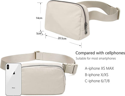 Belt Bag Waist Pack Bum Bag Crossbody Fanny Pack for Women and Men with Adjustable Strap Small Waist Pouch for Travel Workout Running Hiking