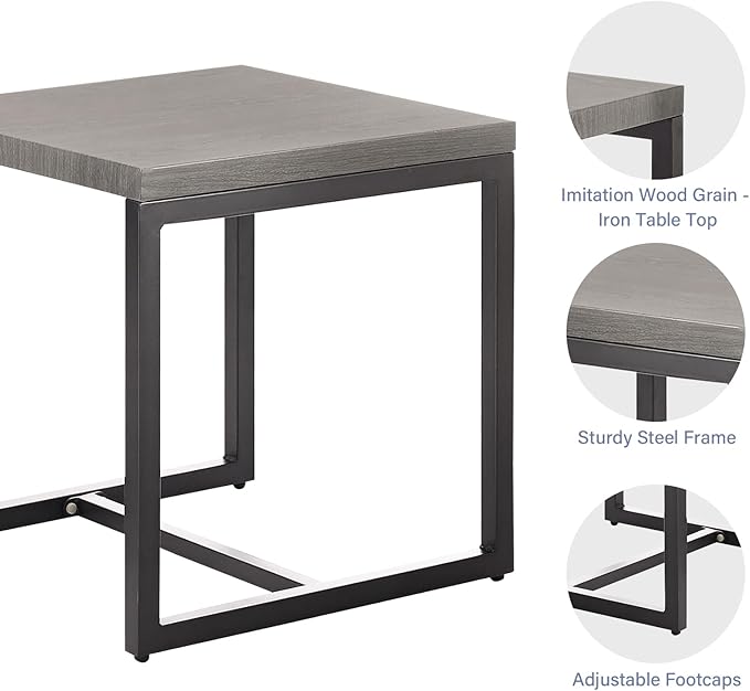 Rilyson Outdoor Wicker Patio Furniture Set - 5 Piece Patio Conversation Set with 2 Wicker Swivel Rocker Chairs,2 Ottoman, 1 Side Table, Thick Cushions, Deep Seating, Wide Armrest(Mixed Grey/Grey)