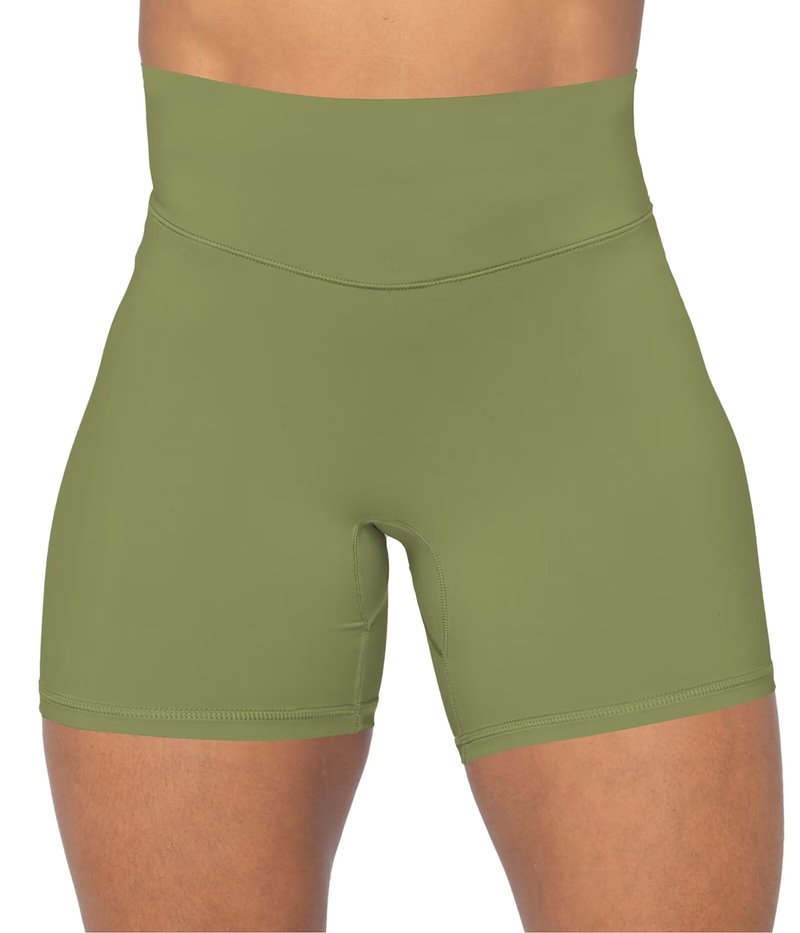 Sunzel No Front Seam High Waist Biker Shorts for Women, Squat Proof Yoga Workout Gym Bike Shorts 8" Caramel Cafe X-Large