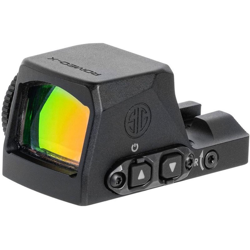SIG SAUER Romeo-X PRO Pistol-Mounted Reflex Sight | Rugged Durable Aluminum Lightweight Waterproof MOTAC Open Sight with 15 Illumination Settings, Black, 2 MOA / 32 MOA Red Circle Dot
