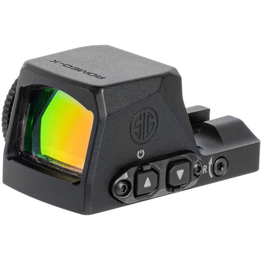 SIG SAUER Romeo-X PRO Pistol-Mounted Reflex Sight | Rugged Durable Aluminum Lightweight Waterproof MOTAC Open Sight with 15 Illumination Settings, Black, 2 MOA / 32 MOA Red Circle Dot