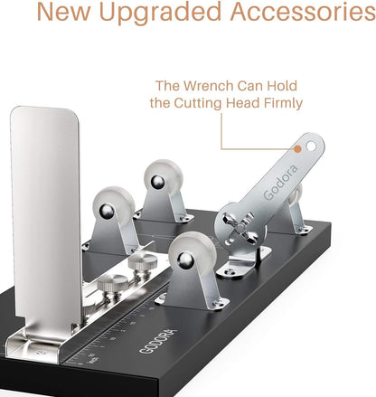 Godora Glass Bottle Cutter, Upgraded Glass Cutter for Bottles & Glass Cutter Bundle - DIY Machine for Cutting Wine, Beer or Soda Round Bottles & Mason Jars, Perfect Score Bottle Cutter