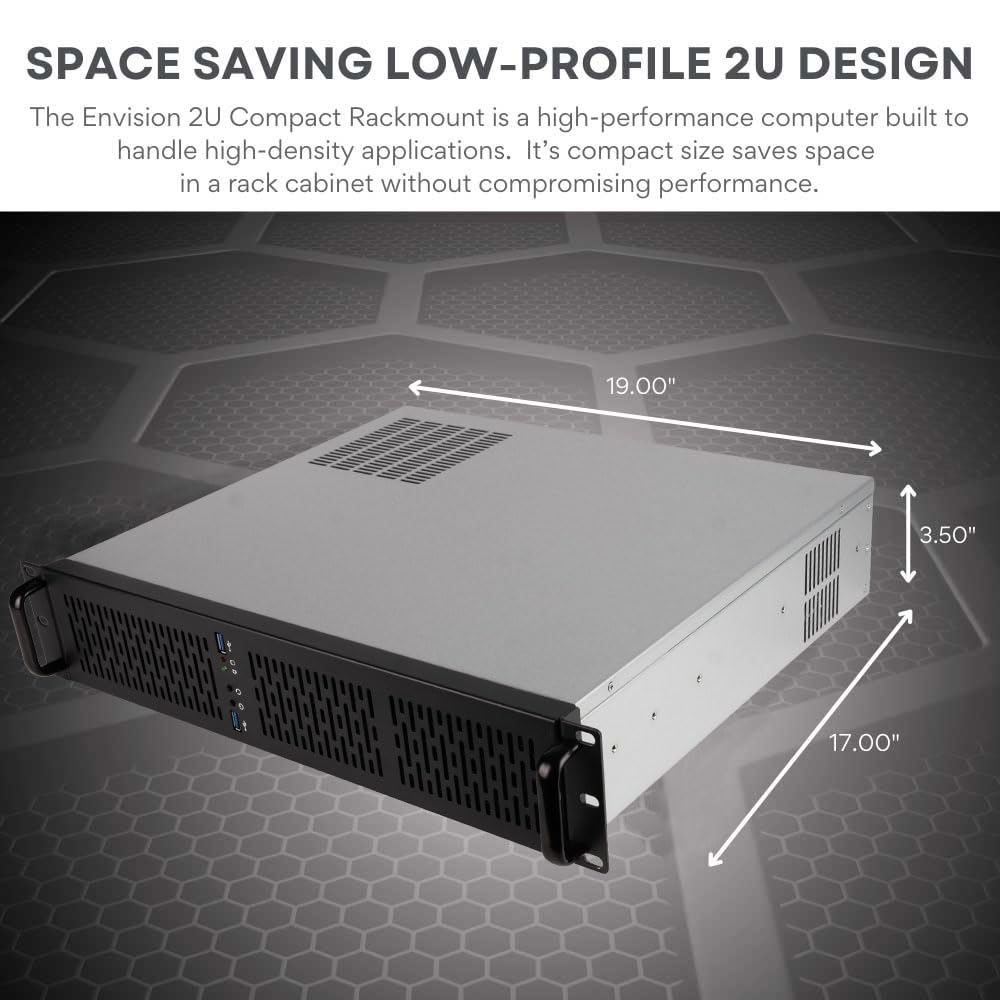Quiet Rackmount Computer (Intel 10-Core 3.2-4.9GHz Ultra 7 265 CPU, 64GB DDR5 RAM, 1TB SSD, W11 Pro) - 2U Rack Mount Server or Workstation Desktop PC for Home or Business
