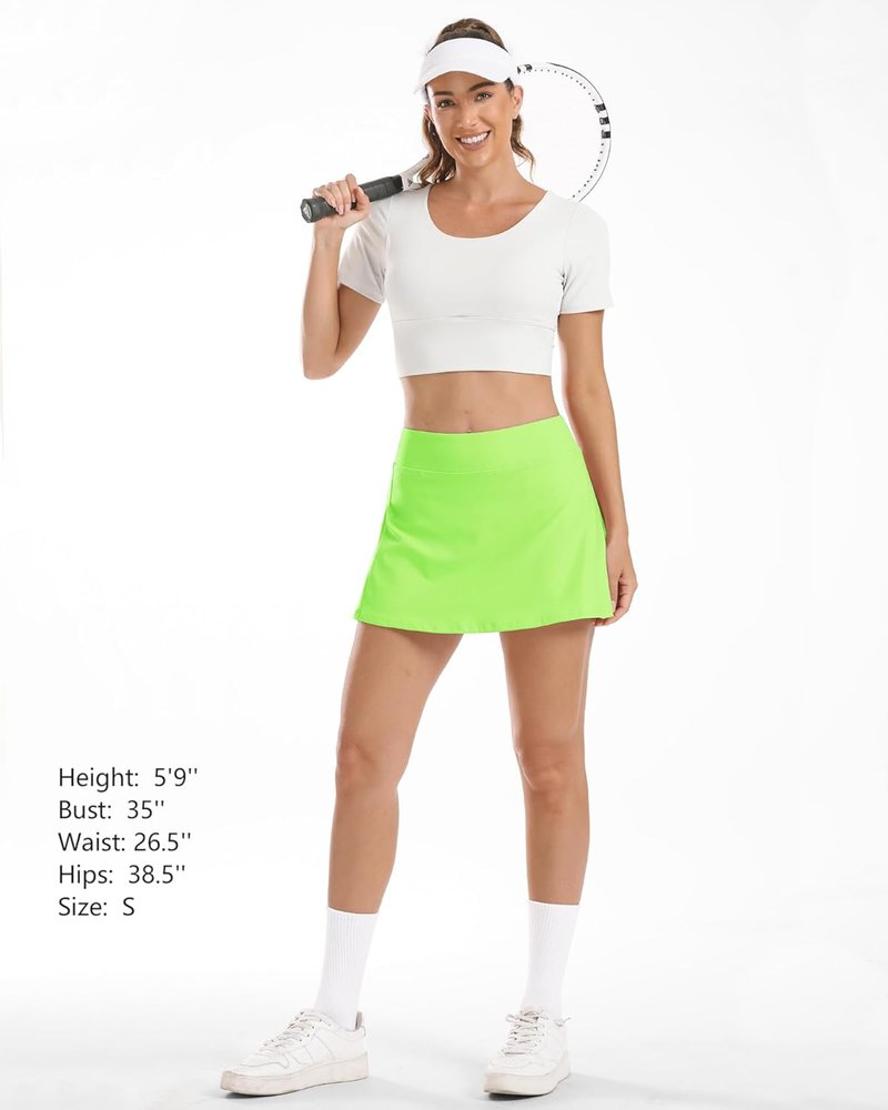 Women's High-Waisted Tennis Golf Skirts with Pockets | Athletic Skorts for Sports & Running