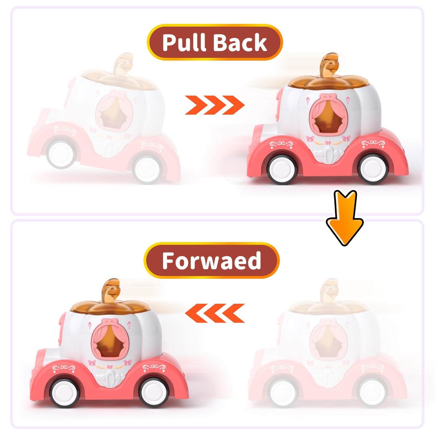 usrela Toys for 1 2 3 Year Old Girl Truck, 7-in-1 Girl Carrier Truck Car with Light & Sound, Toddler Girl Car Toys Age 1-3 2-4, Unicorn Toy Cars for 1 2 3 Year Old Girls Birthday