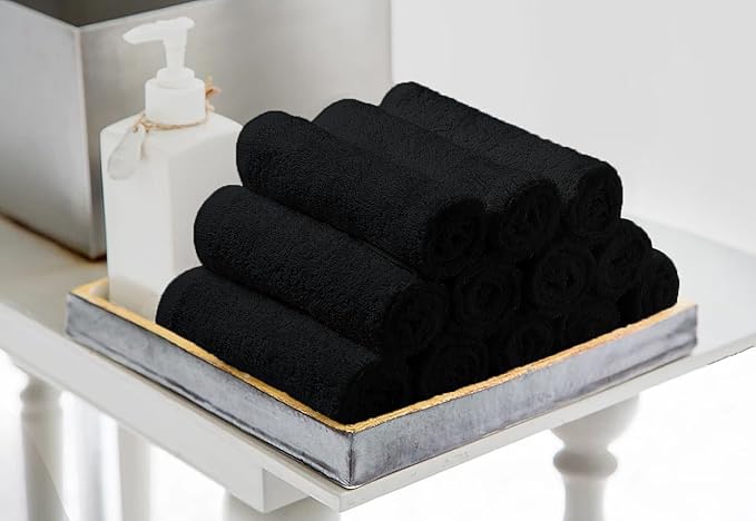Avalon Towels Cotton Washcloths – Size 12x12 Inches, 100% Ring Spun Cotton