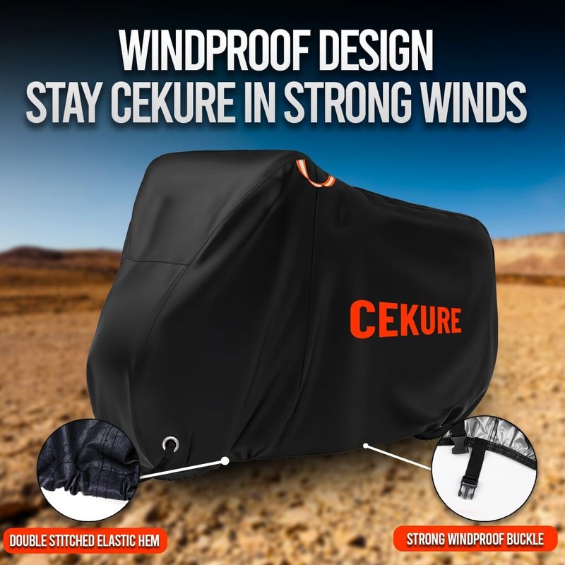 Bike Cover - Waterproof Heavy Duty Oxford for 1-2 Bikes | Tear Resistant & Windproof with Carry Bag