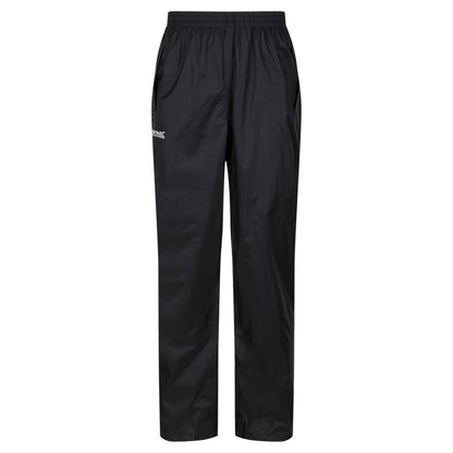 Regatta Men's Pack-it Waterproof Outdoor Overtrousers & Pack-Away Bag Hiking Lightweight Breathable Black