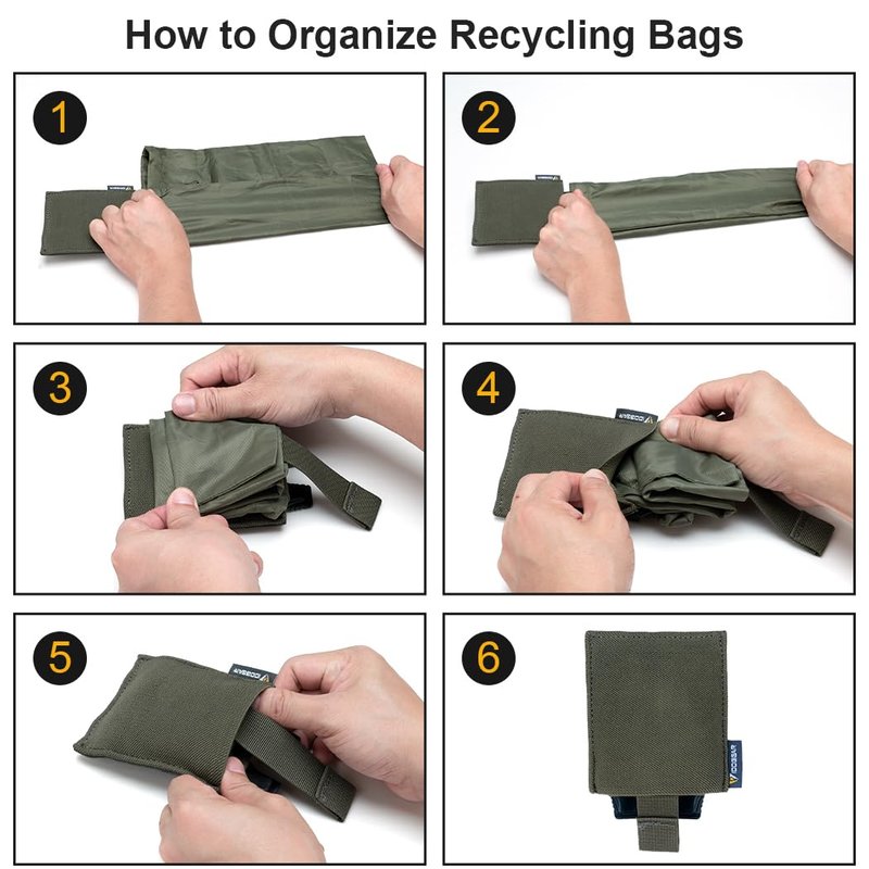 IDOGEAR SPORTS Tactical MOLLE Folding Dump Pouch Utility Tool Pouch Roll Up Quick-Release Magazine Waist Pouch Compact Storage for Outdoor Airsoft Paintball (Ranger Green)