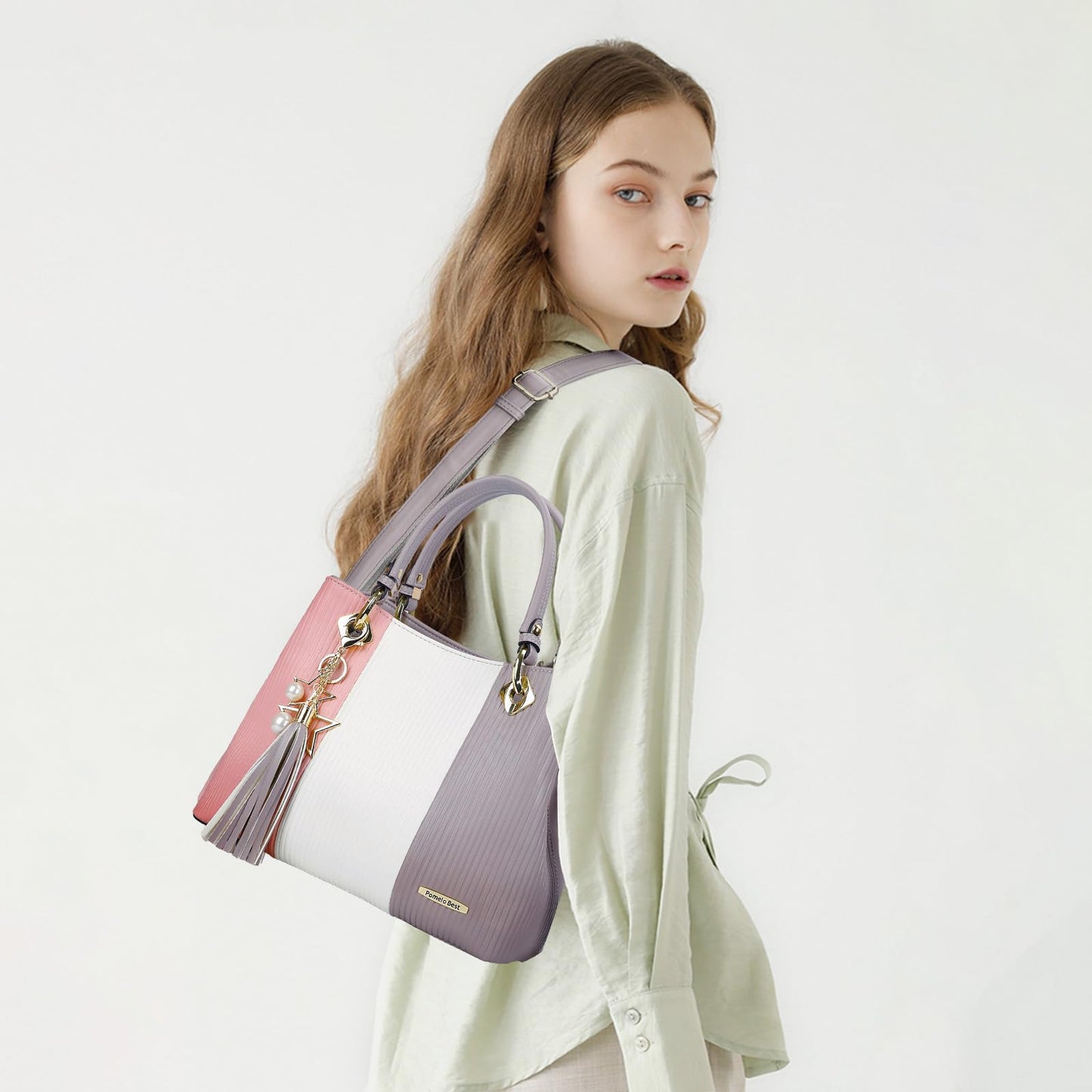 Pomelo Best Handbags for Ladies with Multiple Interior Pockets and Pretty Colour Combination