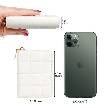 EcoVision Credit Card Wallet, RFID Card Case Wallet, Zipper Card Cases Holder for Men Women, RFID Blocking, KeyChain Wallet, Compact Size Card Organizer Case for Women