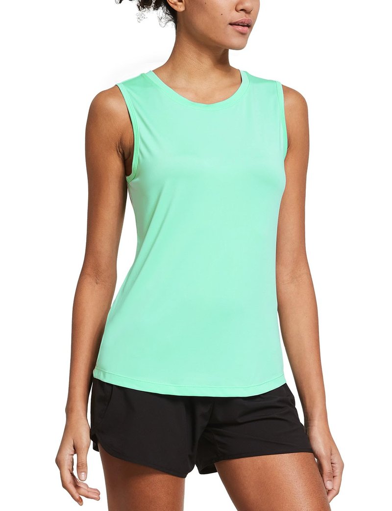 baleaf Women's Sleeveless Workout Shirts Exercise Running Tank Tops Active Gym Tops Mint Size XS
