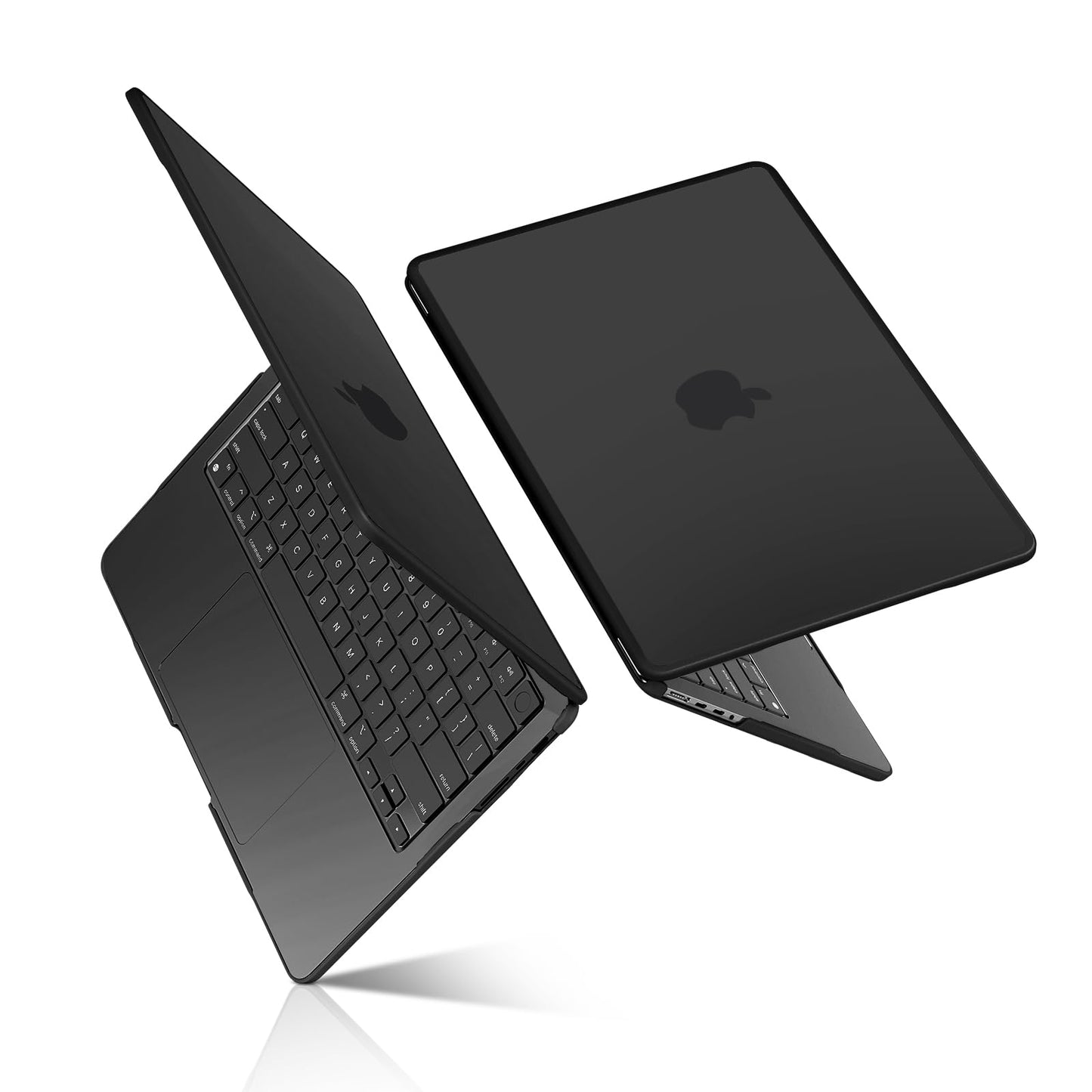 BlueSwan Case compatible for 2021-2024 MacBook Pro 16 inch M4 A3403 A3186 M3 A2991 M2 A2780 M1 A2485 Pro/Max with Touch ID, TPU Frame + Ultra-thin PC Matte Protective Cover, Frosted Black