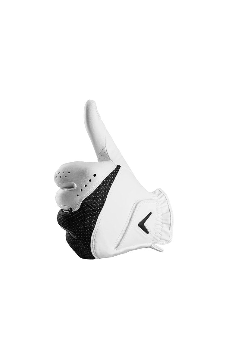 Callaway Golf Weather Spann Glove (Worn on Left Hand,White,Small,Ladies)