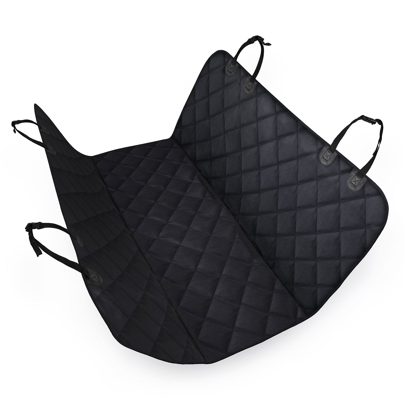 Dog Car Seat Cover, SHINE HAI Waterproof & Scratch Proof & Nonslip Back Seat Cover, Dog Travel Hammock with Seat Anchors, Machine Washable, Durable, Universal fits All Cars, Pet Cover(Black)