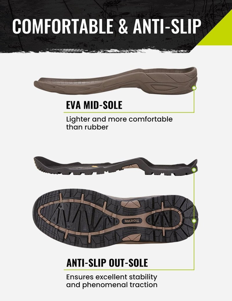 TIDEWE Waterproof Insulated Rubber Hunting Boots - 7mm Neoprene, Camo G2 | Sizes 6-14