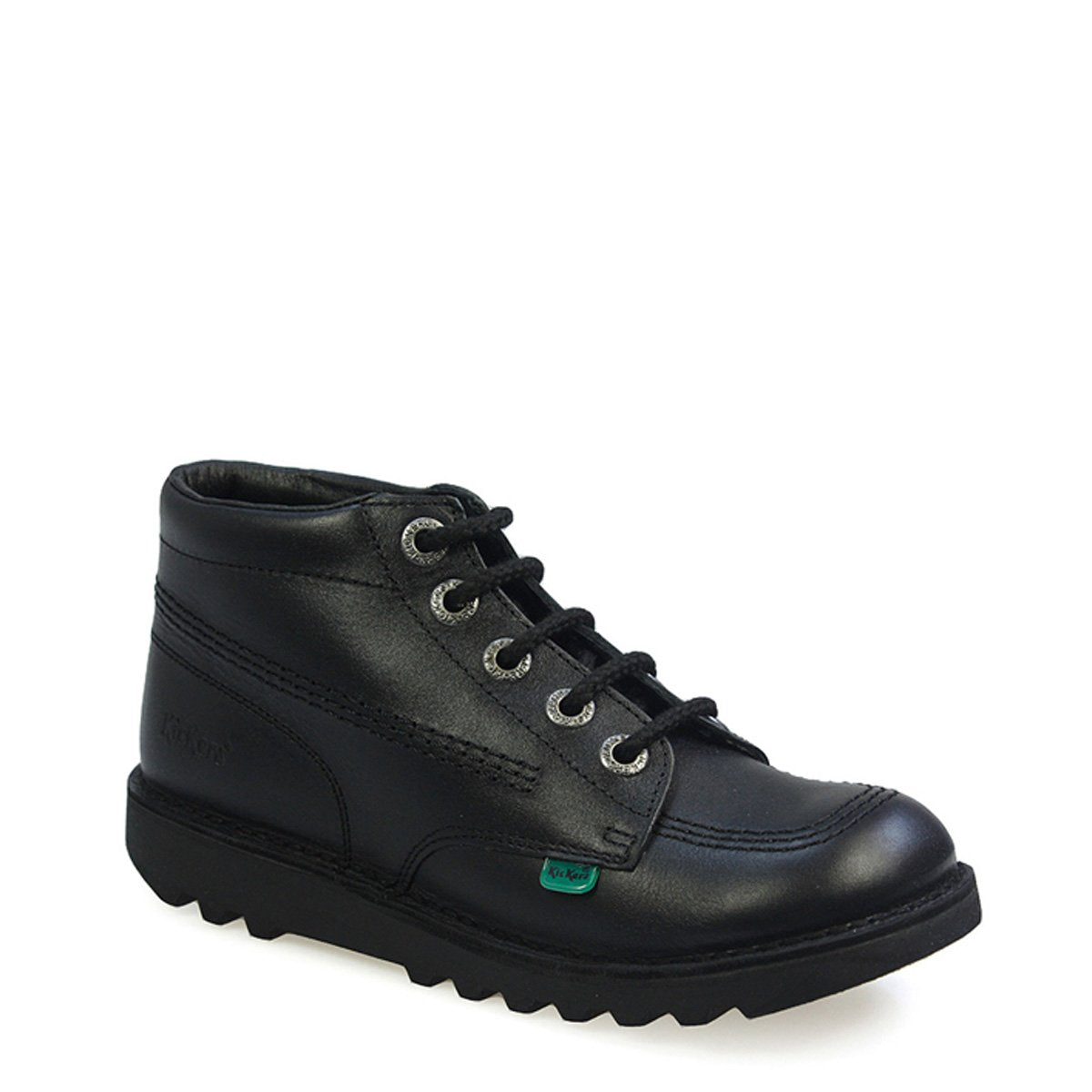Kickers Youth Unisex Kick Hi Classic Ankle Boots | Extra Comfortable | Added Durability | Premium Quality, Black, 5 UK