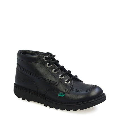 Kickers Youth Unisex Kick Hi Classic Ankle Boots | Extra Comfortable | Added Durability | Premium Quality, Black, 5 UK