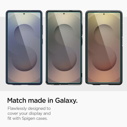 Spigen Tempered Glass Screen Protector [GlasTR EZ Fit] designed for Galaxy S25 Plus | Galaxy S24 Plus [Case Friendly] - 2 Pack