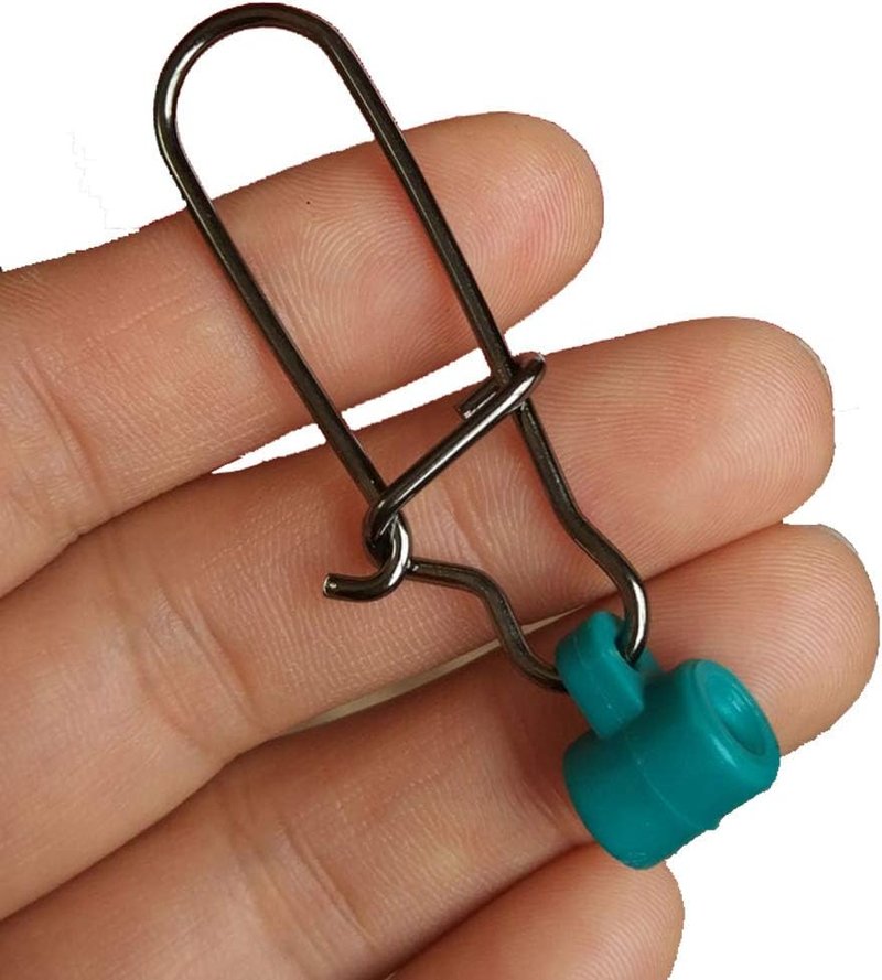 Fishing Line Sinker Slides - High Strength Stainless Steel Duo Lock Snaps | 25/50/100 PCS Tackle Kit