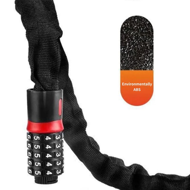 CFIKTE Bike Lock: 5 Digit Combination High Security Anti Theft Bike Chain Lock,Heavy Duty Resettable Keyless Bicycle Lock for Bike, Motorcycle, Scooter, Door & Gate (Chain Length: 60cm (23.62 inch))