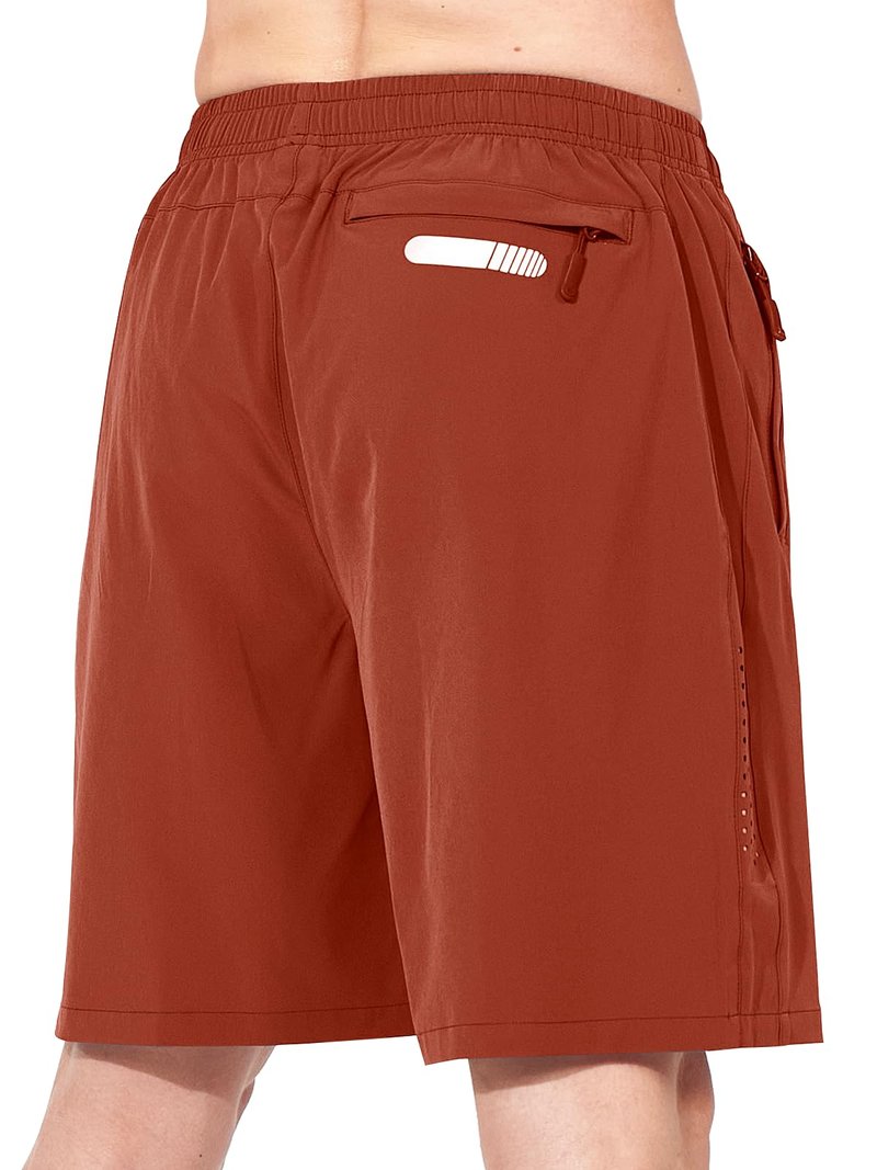 NORTHYARD Men's Athletic Running Shorts Gym Workout 7"/9"/5" Quick Dry Lightweight Sports Basketball Tennis 3 Zipper Pockets REDCLAY M