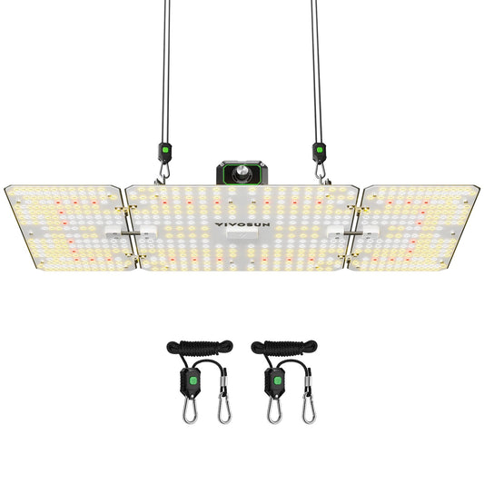 VIVOSUN LumaLight 200W LED Grow Light, Full Spectrum Plant Light, Smart Dimmable & High PPFD for Indoor Plants Seedling Vegetables Bloom, Fits 2×4/3×3 Grow Tents