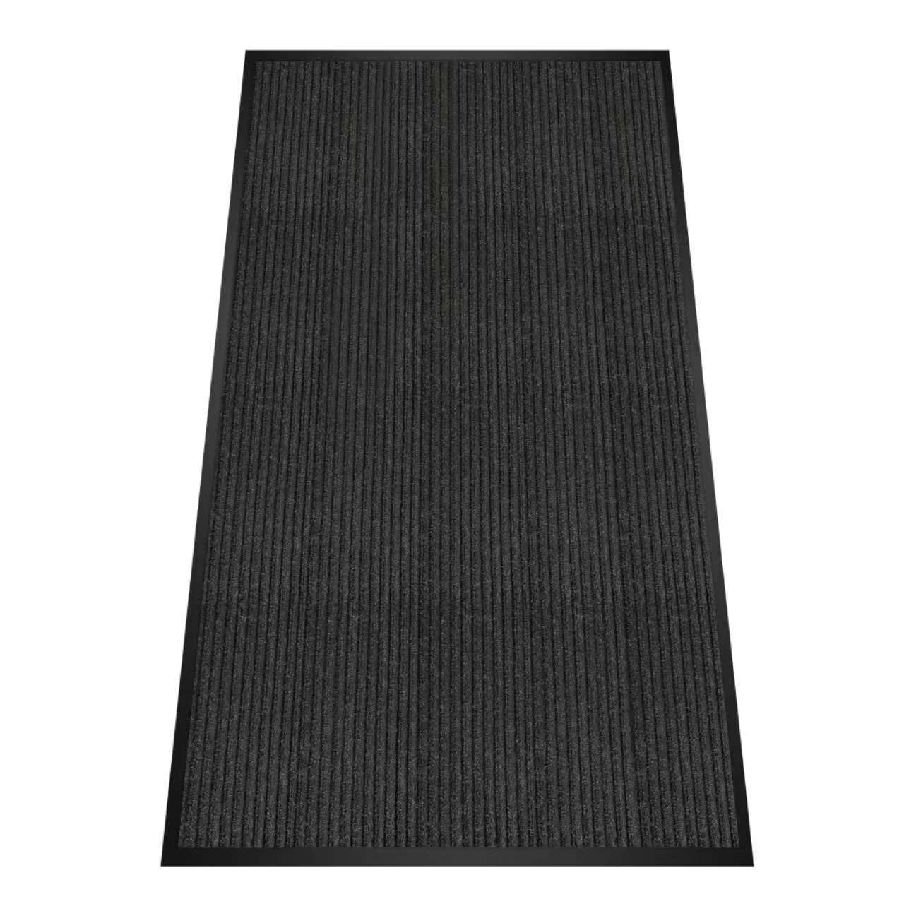3x10FT Commercial Indoor Outdoor Door Mat Heavy Duty Front Door Mat Ultra Absorbent Muddy Dirt Resist Welcome Door Mats Rubber Backing Non Slip Doormat for Entryway High Traffic Area(Black)