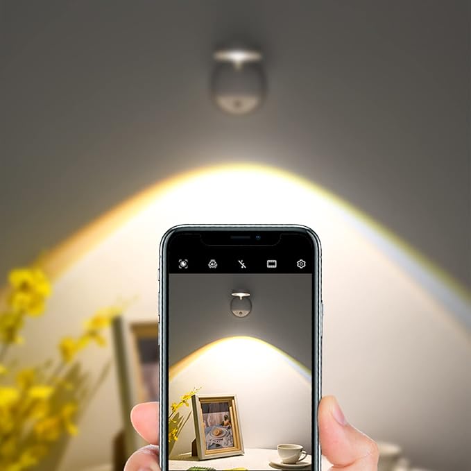 Wireless Picture Light - Battery Operated Art Display Light with Motion Sensor and Rotatable Tube