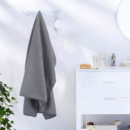 JML Microfiber Towels, Bath Towel Sets (6 Pack, 27" x 55") - Extra Absorbent, Fast Drying, Multipurpose for Bath, Swimming, Fitness, Sports, Yoga, Dark Blue/Green/Pink