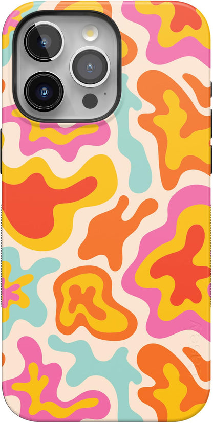 Casely iPhone 14 Pro Case | Opposites Attract | Day & Night Mountains | Compatible with MagSafe | Bold Protective Design
