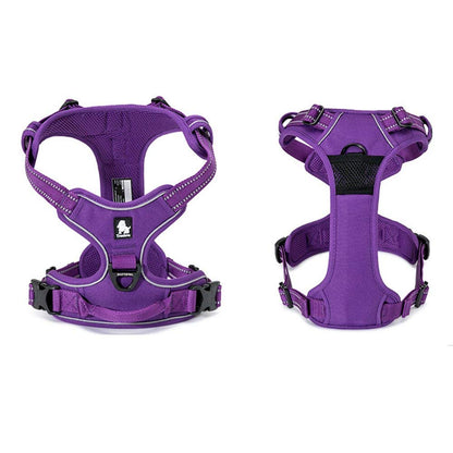 TrueLove Dog Harness TLH5651 No-pull Reflective Stitching Ensure Night Visibility, Outdoor Adventure Big Dog Harness Perfect Match Puppy Vest Now Available (Purple,M)