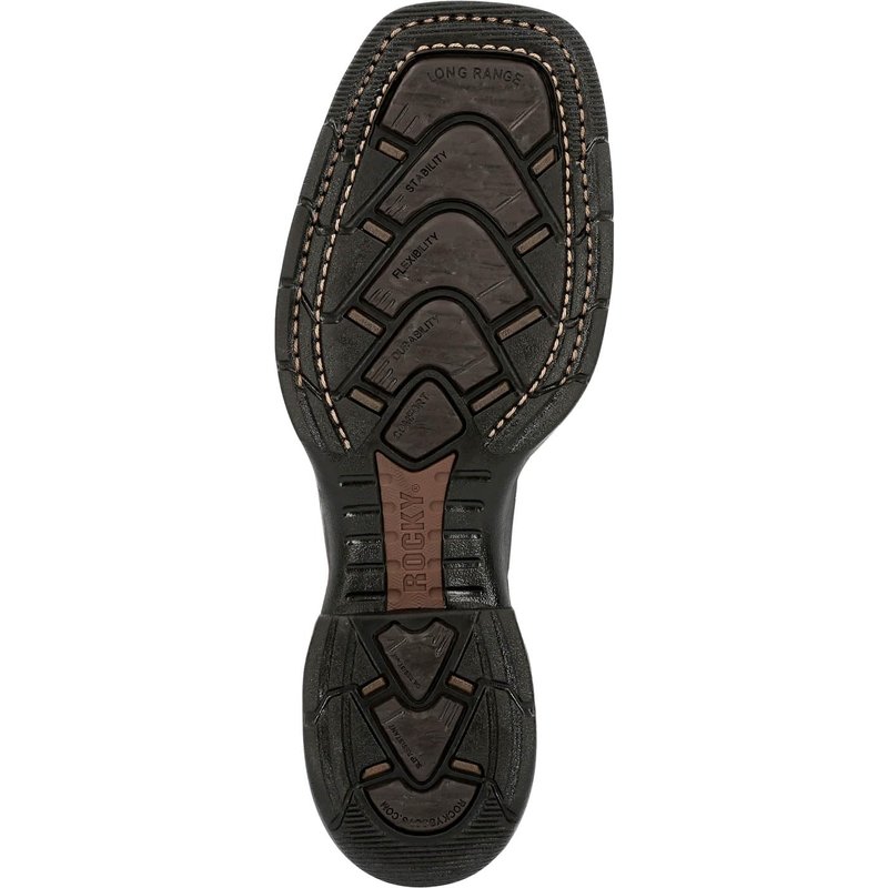 ROCKY Long Range 11" Waterproof Western Boot Size 7.5(W)
