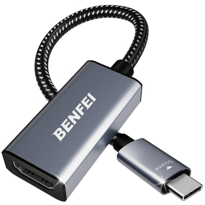 BENFEI USB C to HDMI Adapter 4K@60Hz, USB Type-C to HDMI Adapter [Thunderbolt 3/4/5 Compatible] with iPhone 15 Pro/Max, MacBook Pro/Air 2023, iPad Pro, iMac, S23, XPS 17, Surface Book