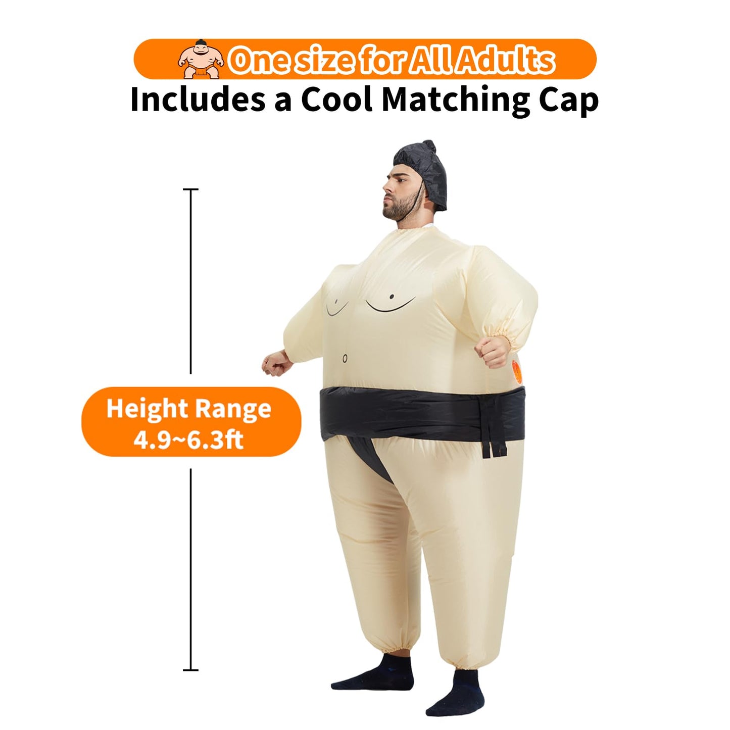 TOLOCO Inflatable Costume for Adults Sumo Wrestler Inflatable Costume, Sumo Costume, Inflatable Halloween Costumes, Blow up Costume Adults Inflatable Costumes