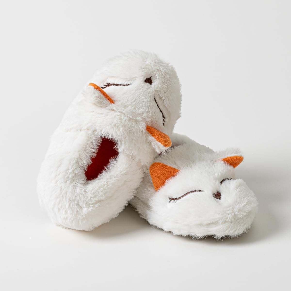 LZSYC Girls Cute White Fox Warm Slipper Indoor,US5-6