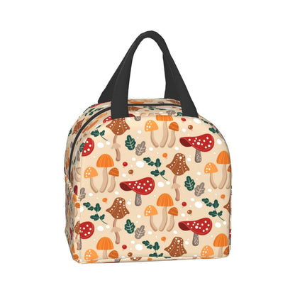 Insulated Lunch Bag Reusable Lunch Box for Women Men, Cooler Lunch Boxes Waterproof Lunch Bags Office Picnic Work, Cute Mushroom Gift