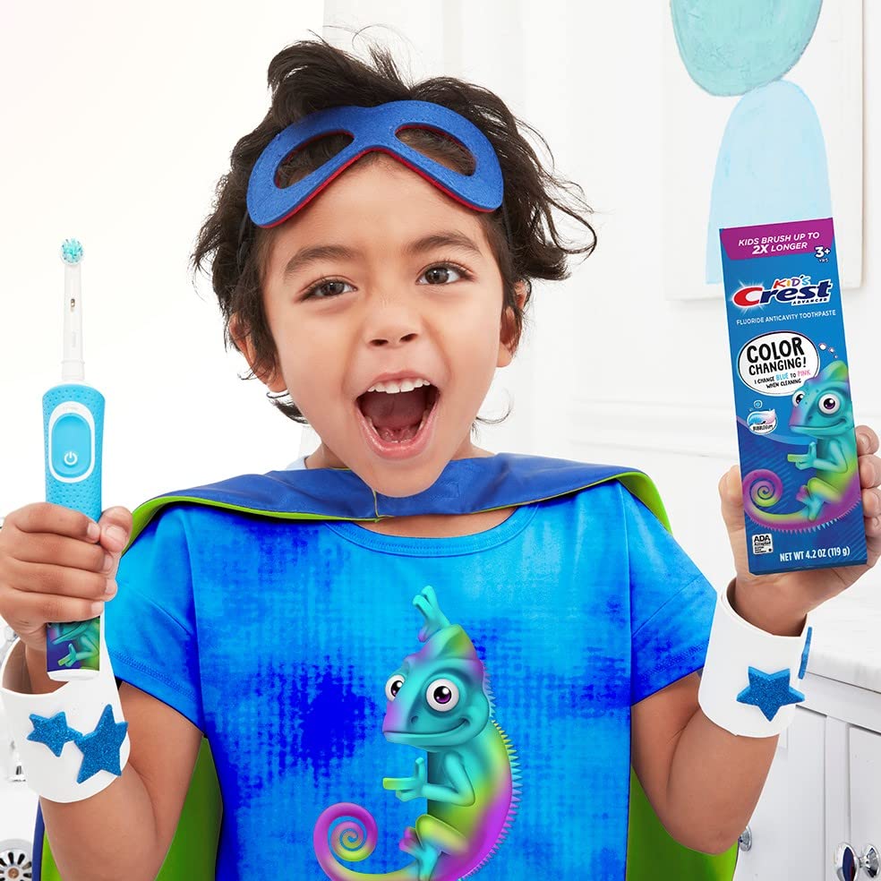 Oral-B Kids Electric Toothbrush with Sensitive Brush Head and Timer, for Kids 3+ (Product Design May Vary)