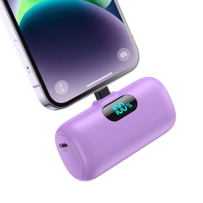 Small Portable Charger for iPhone,Upgraded 5000mAh PD Fast Charging Power Bank,Mini Battery Pack Backup Charger Compatible with iPhone 14/14 Pro Max/13/13 Pro/12 Pro/11/XS/XR/X/8/7/6 etc-Black
