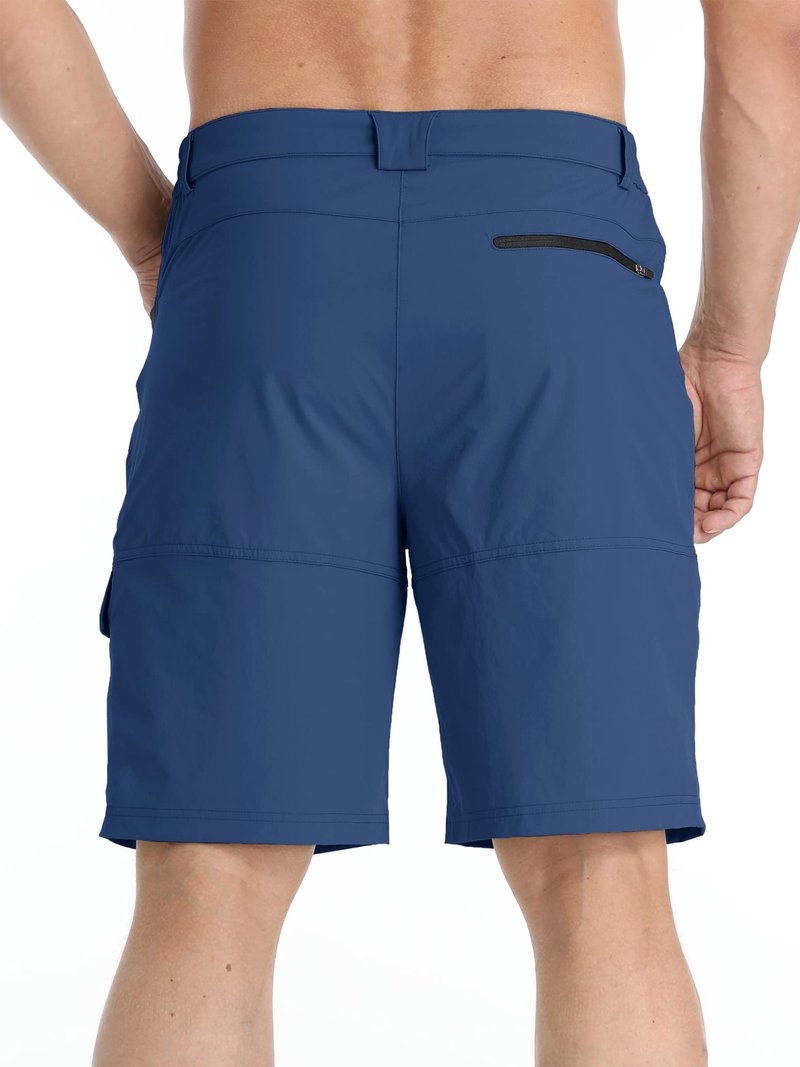 TACVASEN Mens Hiking Cargo Shorts Casual Golf Dress Shorts Hiking Lightweight Quick Dry Breathable Outdoor Summer Fishing Camping Blue 34